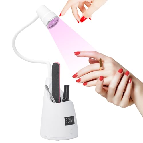 Touch Switch Gel X Lamp, Flash Cure Nail Lamp, Rechargeable Cordless UV LED Light with Timer, Gooseneck Gel Nail Dryer, Fast Curing Lamps for Professional and Home Use