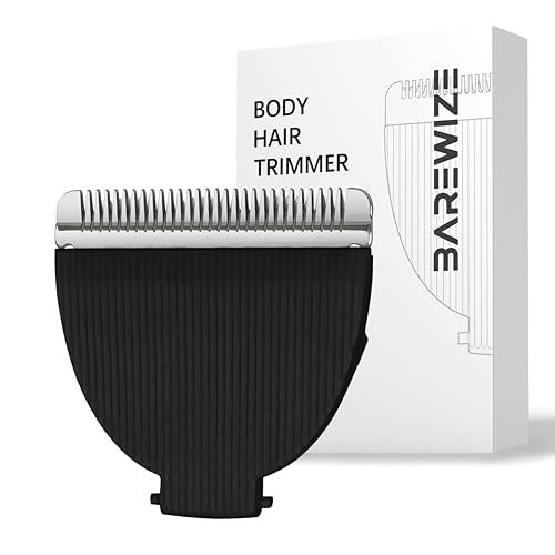 Body Hair/Pubic Hair Trimmer Replacement Blade | Safety Ceramic Blades, Rust Resistant, Compatible with T050 (1-pack, Raven)