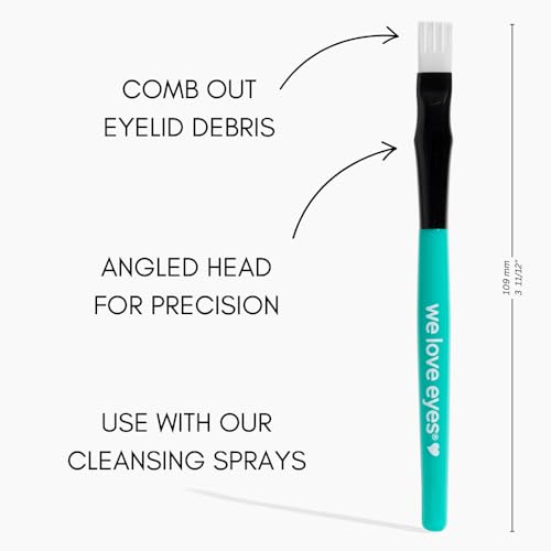 We Love Eyes - In Between Eyelash Brush - Ideal for removing stubborn eyelid margin debris for lash retention - safe for lash extensions - ideal for those prone to anterior blepharitis & collarettes