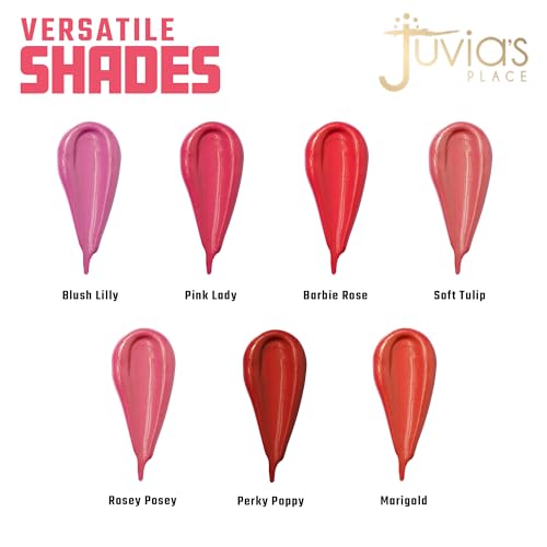 Juvia's Place Blushed Liquid Blush Lighter Pink Lady Glow - Liquid Blush for Cheeks with Luminous Glow, Long-Wearing, Buildable & Highly-Pigmented Makeup, Easy to Blend