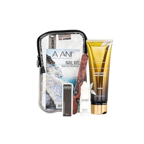 AVANI Dead Sea Cosmetics Women¡¯s Premium Quality Nail Care Kit ? Includes Cuticle Oil, Nail Buffer, Nail File, Mineral Moisturizing Hand and Body Lotion.