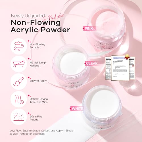 Acrylic Nail Kit with Everything: 0 Experience Required Complete Beginner Acrylic Nail Starter Kit with 48W Nail Lamp & Drill for Home DIY Manicure