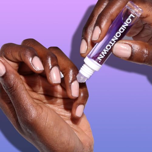 LONDONTOWN Roll and Glow Cuticle Oil - Nail Care Strengthener and Moisturizer for Dry Cracked Cuticles, Travel-Friendly Nail Treatment, 0.2 Fl oz
