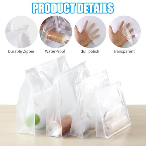 50 PCS Mini Clear Makeup Bag,Small Clear Zipper Pouch Travel Bag for Toiletries Plastic Cosmetic Organizer Waterproof£¬for Swimsuit Bikini Travel Vacation(7.9 x 5.9 x 2 Inch)