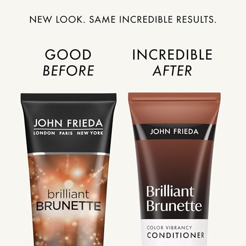John Frieda Brilliant Brunette Color Vibrancy Conditioner, Brown Hair Conditioner, 8.45 Fl Oz, Pack of 2