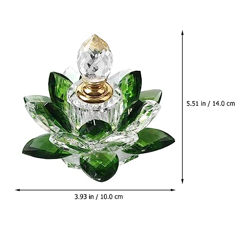 Zerodeko 1pc Lotus Perfume Bottle Lotus Flower Perfume Bottle Makeup Spray Empty Mini Dropper s Empty Containers Chic White Crystal Household Vial