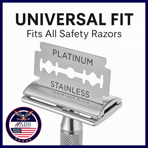Double Edge Safety Razor Blades Sampler Pack for Men-Includes 3 Top Global Brands: Dorco Astra Derby-Comfortable Shaving ?Fits All Double Edge Safety Razors (50)