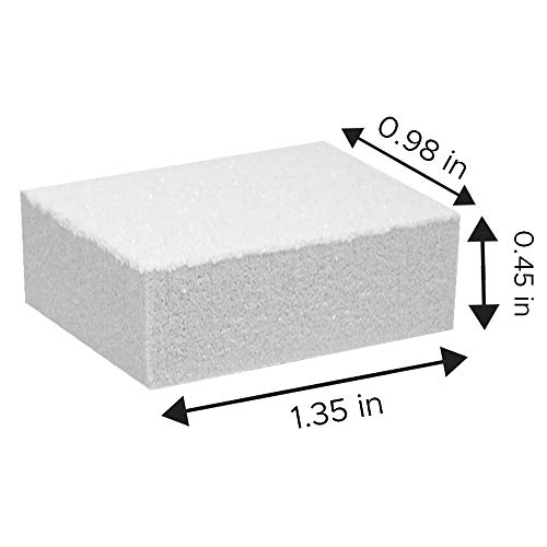 Karlash Nail Mini White Buffer Block File 80/100 Grit 2 Sided (130pc White) (Pack of 2)