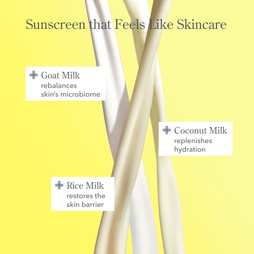 Beekman 1802 Solar Milk 3-in-1 Weightless Clear SPF 50 Face Sunscreen - 1.69 fl oz - Broad Spectrum UVA UVB Protection + Makeup Primer, Non-Greasy Gel, Goat Milk Infused, For All Skin Types & Tones