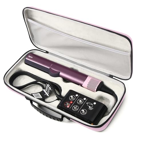 Hard travel Case Compatible with Dyson Airstrait Straightener, Carrying storage Bag for Airstrait HT01. (Pink)