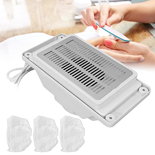 Nail Dust Vacuum Cleaner, Portable Nail Dust Collector One Key Operation 6W Low Noise for Nail Salon(#2)