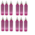 Natural Farms 8 oz Pink Cosmo Plastic Bottles -12 Pack Empty Bottle Refillable - BPA Free - Essential Oils - Aromatherapy | White Twist Top Caps - Made in the USA