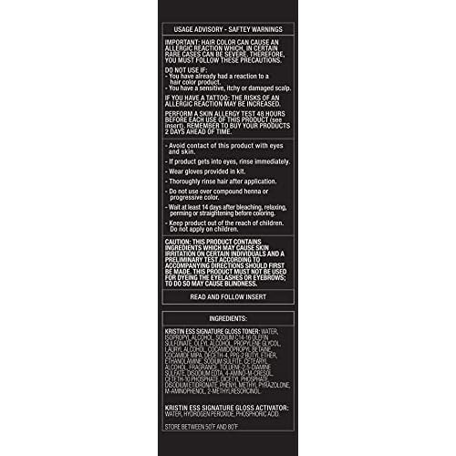 Kristin Ess Hair Gloss in Smokey Topaz Medium Neutral Blonde - 4 Wk Semi Permanent Hair Dye Glaze - Color Depositing Conditioner & Toner for Vibrant Shine & Gloss - Vegan, Silicone & Ammonia Free