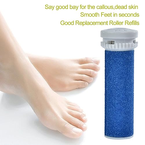 8 Pack Blue Replacement Roller Compatible with Scholl Express Pedi Foot Smoother-Extra Coarse