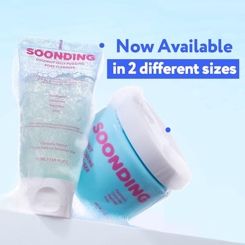 Coconut Jelly Pudding Cleanser | Deep Pore Cleansing & Gentle Exfoliation with Jelly-to-Foam Texture | Hydrating Face Wash with Panthenol, Ceramide & Peptides (50ml / 1.69 fl oz)