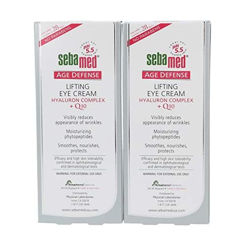 Sebamed Anti Aging Afe defense Q10 Lifting Eye Cream Hyaluron Complex - Visibly Reduces the Apperance of Wrinkles (15mL) Pack of 2