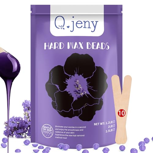 Hard Wax Beads for Hair Removal, Sensitive Skin, 1.2lb Wax Beans with Lavender formula for Full Body, Bikini Brazilian Waxing, Arms, Legs, Face, Eyebrow