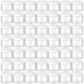 TUZAZO 48 Pack 6 Oz Plastic Jars with White Lids, 6oz Small Plastic Containers with Lids for Cosmetic Makeup Beauty Products, Slime, Sample, Travel, BPA Free | Wide Mouth | Refillable