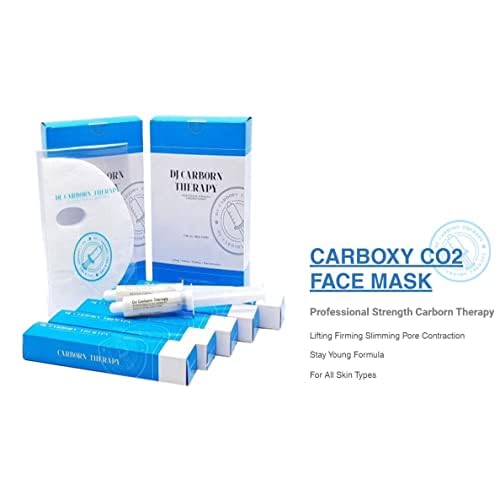 Carboxy CO2 Therapy: Face & Neck Gel Mask; All Skin Type; Pore Cleansing & Tightening Mask (5 Applications)