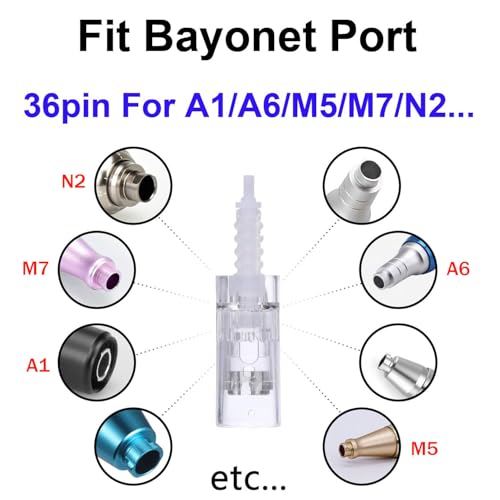 Microneedling Derma Roller Pen Cartridges 36pin For A6/A1/N2/M7/M5 At Home Use J17036