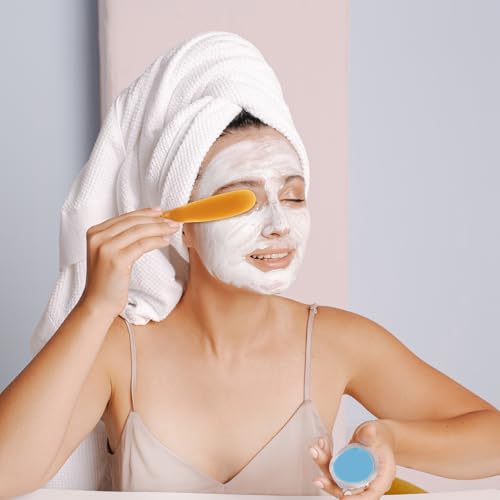 6Pcs Large Makeup Scoops Spatulas Plastic Cosmetic Spatula Face Mask Spoon Stick Applicator Beauty Spa Facial Skin Care Tools for DIY Cream Lotions Moisturizers Mixing and Sampling