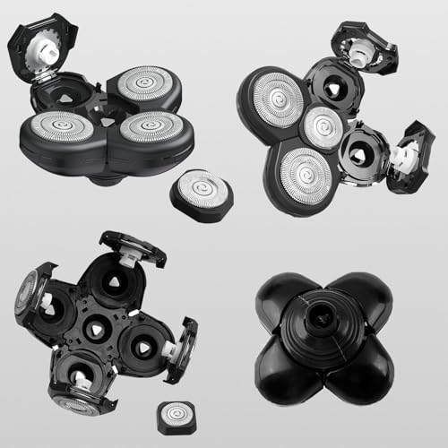 Head Shaver Replacement Heads Shaver Replacement Blades Refills Compatible with Freebird Shaver (4)