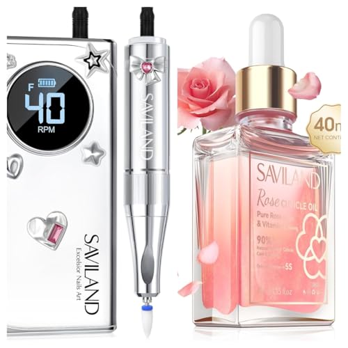 SAVILAND Electric Nail Drill Professional and Cuticle Oil Vitamin E