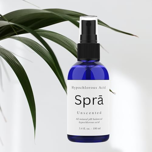 Spra Gentle Hypochlorous Acid Spray | Facial Mist for Acne, Redness Reduction, & Sensitive Skin | Multi-Use for Tattoo Aftercare, Piercings & Skin Relief | TSA Travel Size, Made in USA, 3.4 oz