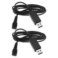 The Lord of the Tools 2PCS USB Shaver Charger Cable Compatible with Wahl Colour Pro 9649 Cordless Clippers Replacement 3.5V USB Power Cord Black 1.8m