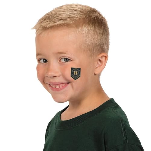 Harry Potter Hogwarts United Plastic Party Tattoos - 2" x 1.75" | Assorted Design | Pack of 24