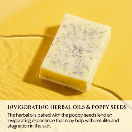 Schizandu Organics Lemon Poppy Seed Bar Soap, Organic Herbal Skin Detox with Essential Oils | 4 oz. | 100% Pure Natural Luxury For Skin Renewal and Exfoliation | Moisturizing, Nourishing Beauty Bar