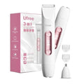 Ufree Bikini Trimmer Electric Razors for Women Dual Head, Pubic Body Hair Trimmer Electric Shaver for Face, Legs, Arm, Rechargeable Lady Shaver Waterproof, Summer Grooming Kit, Gifts for Her