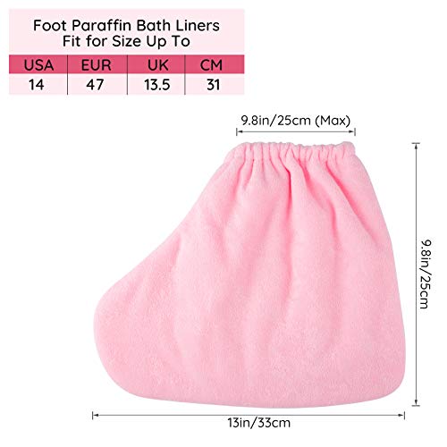 Paraffin Wax Foot Liners, Segbeauty Larger Paraffin Heated Foot SPA Booties, Pink Wax Refill Feet Cover Bags for Hot Wax Hand thera-py Thermal treat-ment SPA Wax Warmer Paraffin Wax Machine