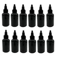 Natural Farms 2 oz Black Boston Plastic Bottles -12 Pack Empty Bottle Refillable - BPA Free - Essential Oils - Aromatherapy | Black Twist Top Cap - Made in the USA