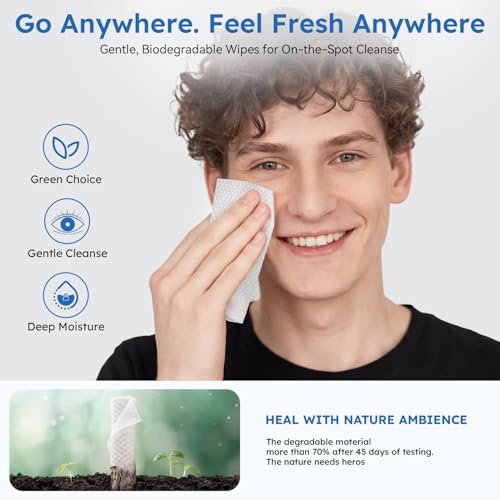 Day & Night Eyelid Wipes for Dry Eyes & Blepharitis Relief - Morning Revitalizing & Evening Soothing Restoration, Dual Use Eyelid & Lash Cleaner for Women and Men, Travel Essentials