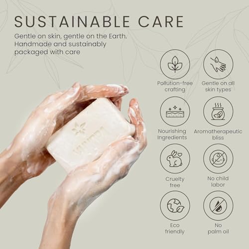 Handmade Women¡¯s Body Soaps 5 OZ Pack of 4 ? Long-Lasting Natural Bar Soap ? Luxurious Aromatherapy Scents ? Moisturizing Herbal Skincare ? Gift Set ? The Pure Balance