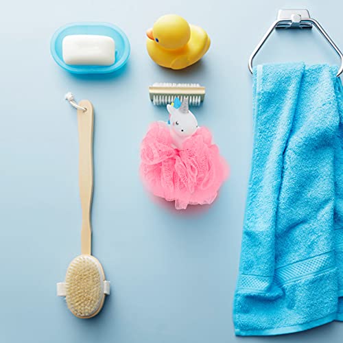Uonlytech Unicorn Bath Loofah Sponge Mesh Pouf Unicorn Shaped Scrubber Baby Bathtub Shower Loofah Sponge Bath Mesh Balls for Girls Adults