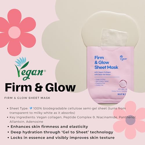 Best Collection ? Premium Vegan Korean Sheet Mask Set (12 Sheets) | Firming, Hydration & Glow | Clean Beauty, EWG & Vegan Certified