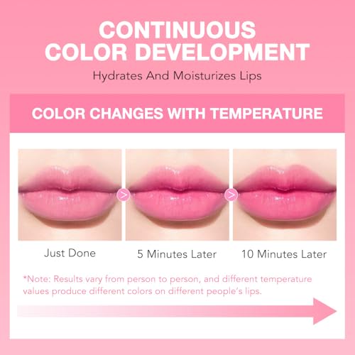 BINGBRUSH 8Pcs Color Changing Lip Balm Change Lipstick set,Fruit Ultra Moisturizing & Repairing Lip Care for Dry, Lip Tint Stain Gloss Balm Long Lasting Waterproof Moisturizer Lipstick Set for Women