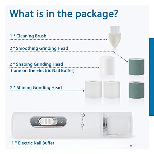 Electric Nail Buffer Drill and Polisher - Rechargeable Manicure Pedicure Tool for Naturally Beautiful Nails