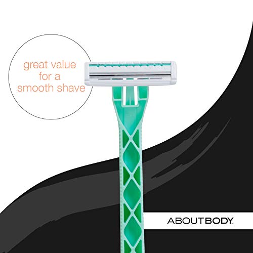 Kai About Face Body Twin Blade Pivoting Disposable Razors; 12 Shavers for Women; Curve-Hugging Pivoting Head with Aloe & Vitamin E Strip, Shaving Razors for Women (Pack of 2)