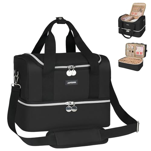 Nail Polish Organizer Case - Large Double Layer Organizers and Storage Bag for Nail Supplies and Art Tech