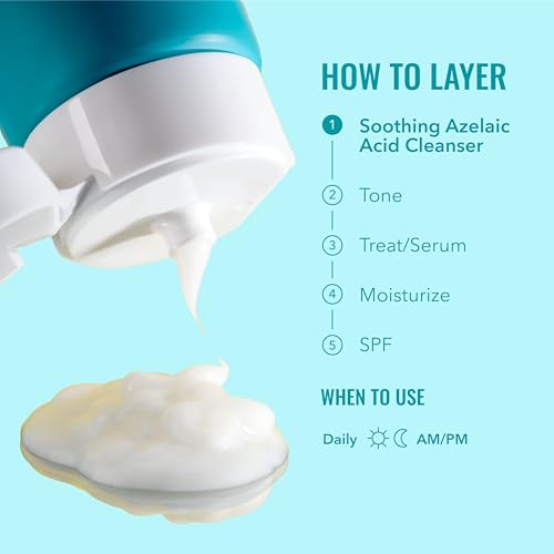Good Molecules Soothing Azelaic Acid Cleanser ? Gentle Creamy Non-Foaming Face Wash for Oily & Sensitive Skin ? Vegan & Fragrance-Free ? 120 ml