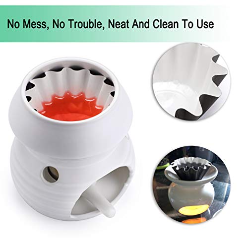 JUXYES Pack of 100 Reusable Wax Melt Warmer Liners Tray, Leakproof Wax Liners Tray for Electric Wax Warmers, Plug in Warmers, Candle Warmer, Wax Melter and Wax Burner