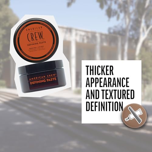 AMERICAN CREW Men's Hair Defining Paste,Like Hair Gel with Medium Hold-Hair Gel & Low Shine,3 oz,(Pack of 2)