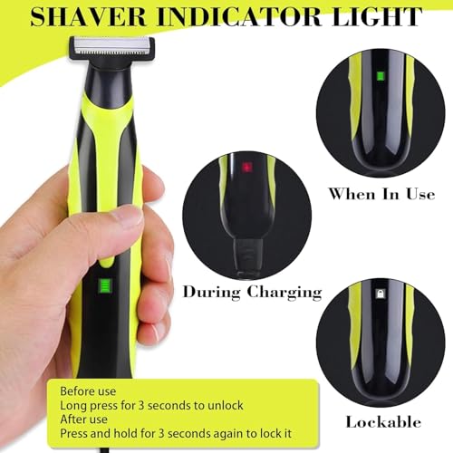 LinMei Men¡¯s Electric Shaver Full Body Wet & Dry Shaver, USB-C Fast Charging, IPX5 Waterproof, Cordless Razor for Face, Head, Body Includes Beard Trimmer Attachment (Trimmer)