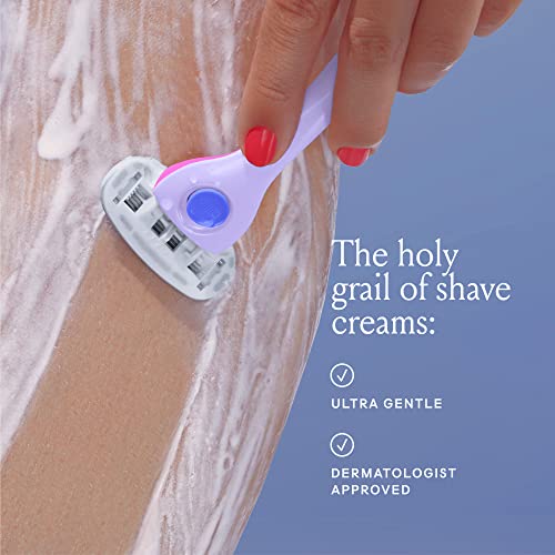 Billie Razors for Women Shave Kit ? Razor + 4 x 5-Blade Razor Refills + Magnetic Holder ? Minty & Whipped Shave Cream - Lavender & Bergamot Scent - 6.5 fl oz