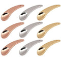 9 Pack Metal Makeup Cosmetic Spoon Skincare Spatula, Beauty Scoop,Reusable Crescent Shape Spoon, Makeup Mixing Stick Applicator, for Home Salon, Facial, Eye Cream, Lotion(Gold, Silver, Rose Gold)