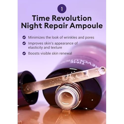 MISSHA Time Revolution Night Repair 5X Gift Set Night Repair Ampoule and Cream 5X, The First Essence 5X for Youthful, Glass Skin, Korean Skin Care