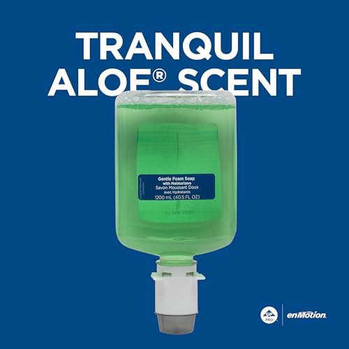enmotion Gen2 Moisturizing Foam Soap Dispenser Refills by GP PRO (Georgia-Pacific), Tranquil Aloe, 2 Bottles Per Case, 42715